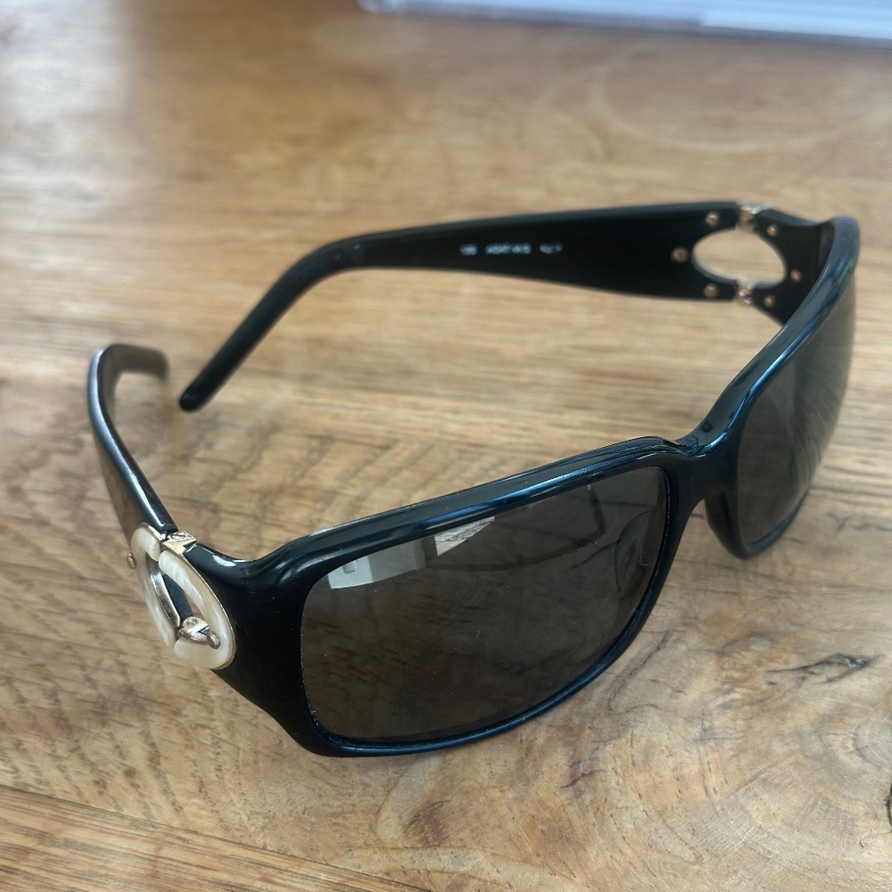 Kate Spade Pearl Rectangular Wrap Sunglasses, Bla… - image 8